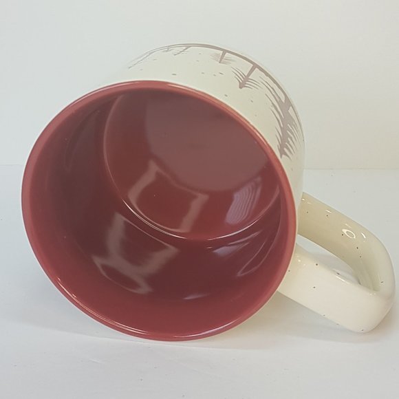 Tim Hortons 2019 Oversize Mug Teacup Elk Moose Deer Trees Winter Cream Red - Picture 10 of 12